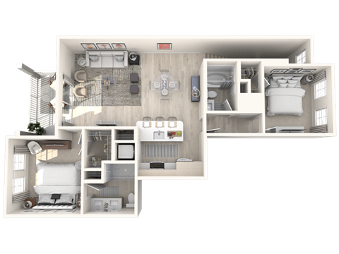 the bedroom floor plan of a 2100 sq ft apartment